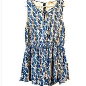 Entro beautiful blue and white floral pattern romper